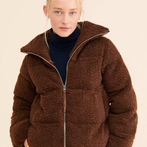 Varley Rich Brown Teddy Jacket